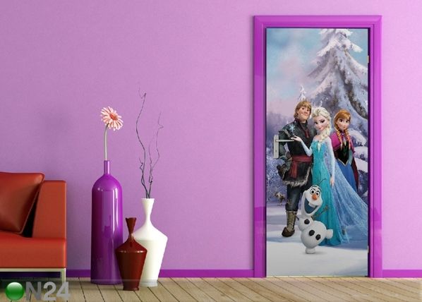 Fleece kuvatapetti DISNEY ICE KINGDOM 90x202 cm