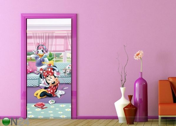 Fleece kuvatapetti DISNEY MINNIE AND DAISY DANCNG 90x202 cm