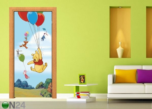 Fleece kuvatapetti DISNEY WINNIE THE POOH FLIES 90x202 cm
