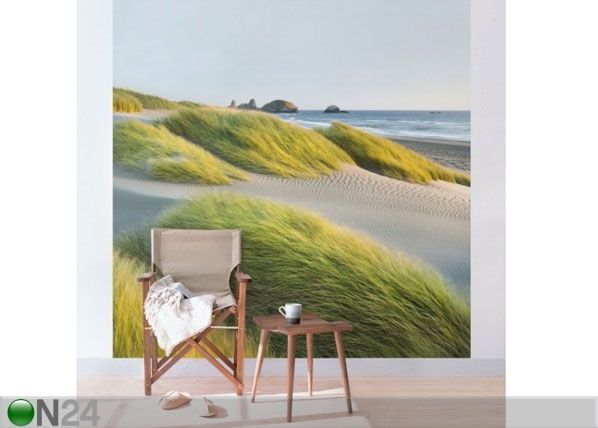 Fleece-kuvatapetti DUNES AND GRASSES AT THE SEA