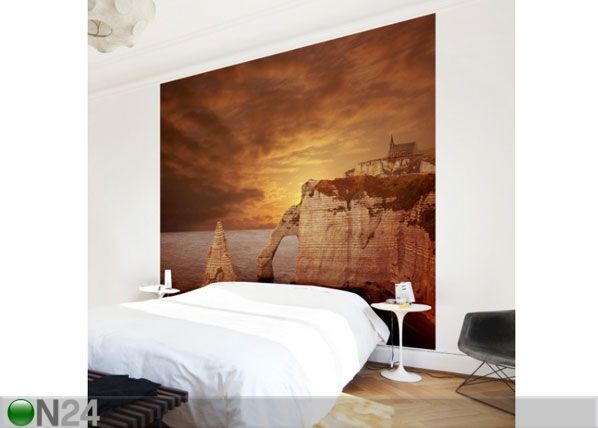 Fleece-kuvatapetti ETRETAT SUNSET CLIFFS
