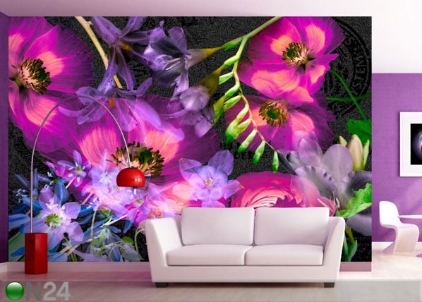 Fleece-kuvatapetti FLOWER 360x270 cm