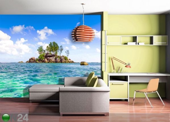 Fleece kuvatapetti ISLAND IN THE SEA 360x270 cm