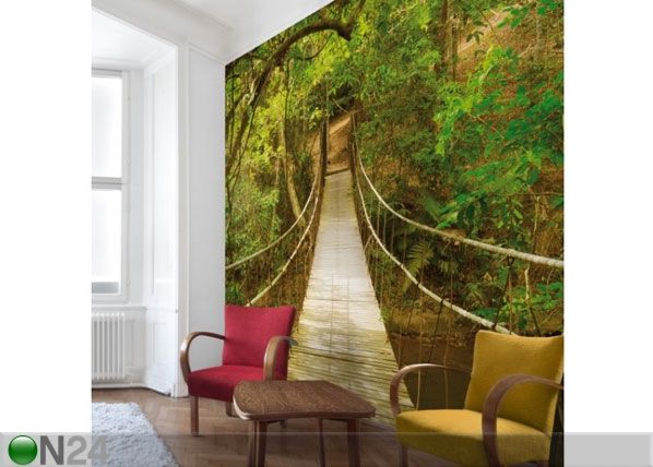 Fleece-kuvatapetti JUNGLE BRIDGE