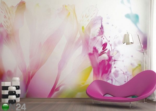 Fleece-kuvatapetti LIGHT FLOWERS 360x270 cm