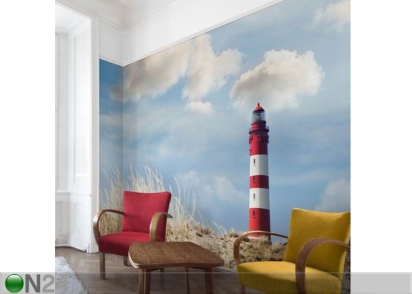 Fleece-kuvatapetti LIGHTHOUSE IN THE DUNES