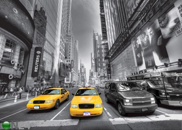Fleece kuvatapetti MANHATTAN CARS 360x270 cm