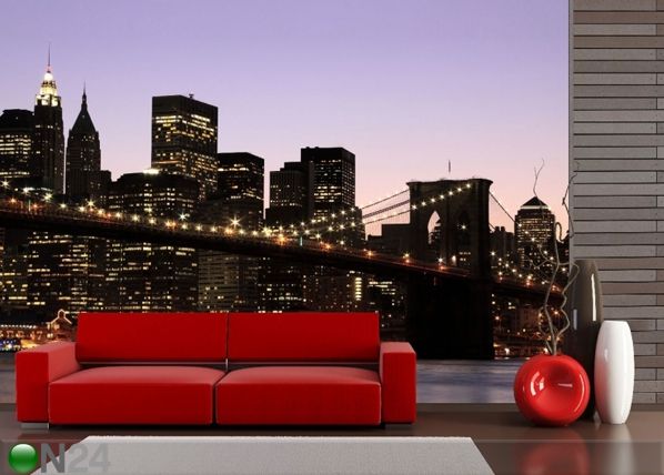 Fleece kuvatapetti MANHATTAN NIGHT 360x270 cm