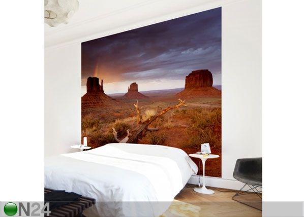 Fleece-kuvatapetti MONUMENT VALLEY AT SUNSET