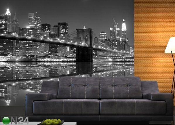 Fleece kuvatapetti NEW YORK IN BLACK AND WHITE 360x270 cm