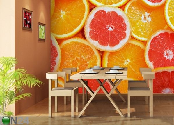 Fleece-kuvatapetti ORANGES 360x270 cm