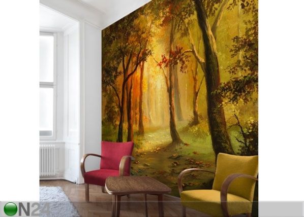 Fleece-kuvatapetti PAINTING A GLADE