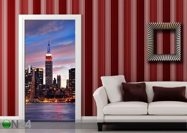 Fleece kuvatapetti SUNSET IN NEW YORK 90x202 cm