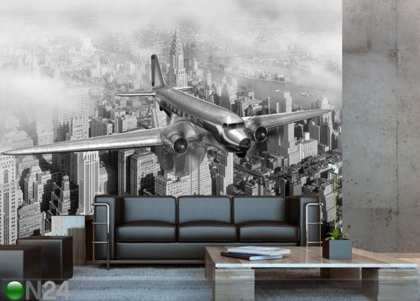Fleece kuvatapetti VIEW OF THE CITY 360x270 cm