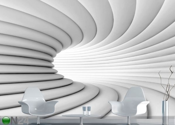 Fleece-kuvatapetti WHITE TUNNEL 360x270 cm