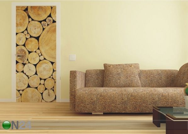 Fleece kuvatapetti WOOD 90x202 cm