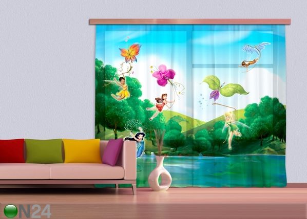 Fotoverho DISNEY FAIRIES WITH RAINBOW 180x160 cm