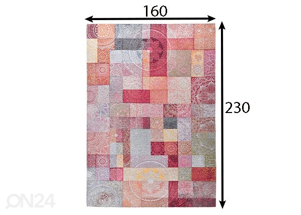 Gino Falcone matto Cosima 160x230 cm mitat