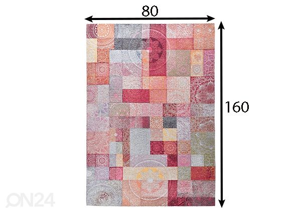 Gino Falcone matto Cosima 80x160 cm mitat