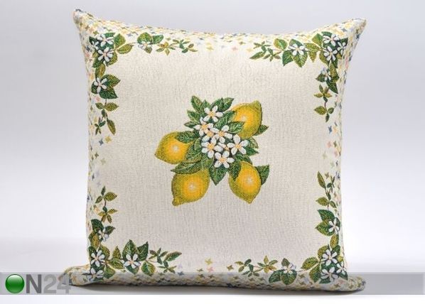 Gobeliinikankainen koristetyyny LEMON TREE 44x45 cm