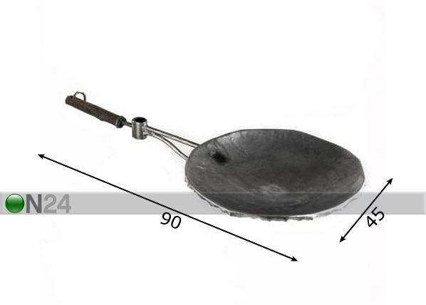 Grillialustan pannu mitat