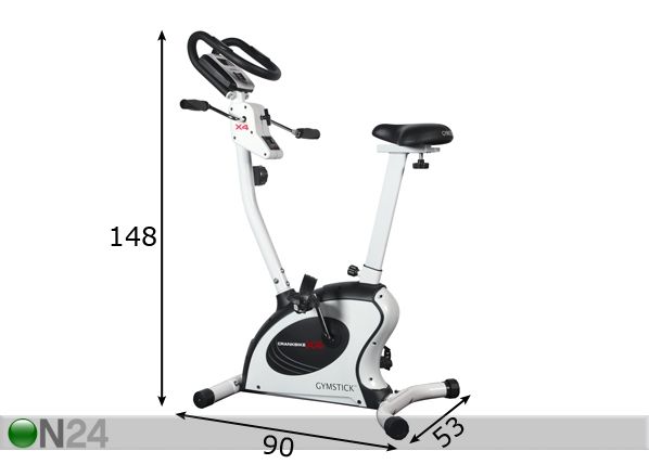 Gymstick Kuntopyörä GRANKBIKE X4 mitat
