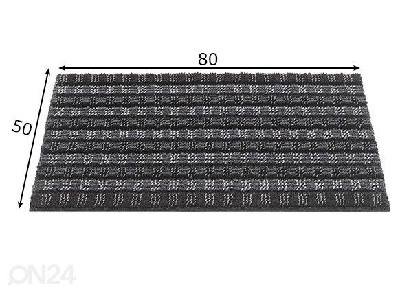 Harjasmatto QUADRO SCRAPE 50x80 cm mitat