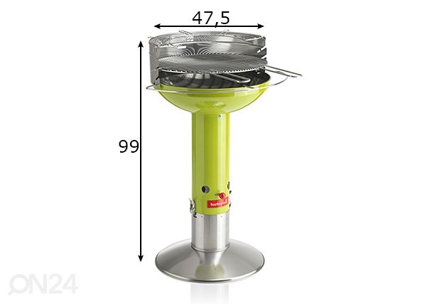 Hiiligrilli BARBECOOK MAJOR KIWI mitat