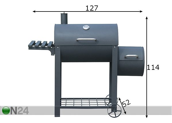 Hiiligrilli DELUXE BARREL mitat