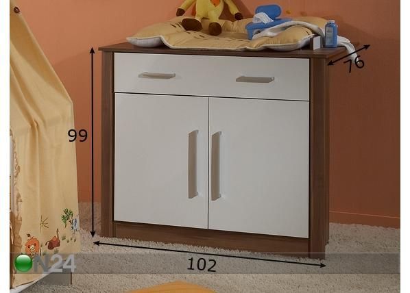 Hoitopöytä EMMA mitat