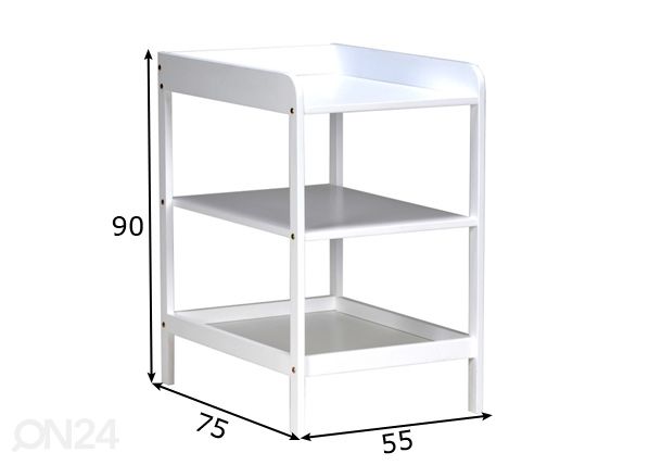 Hoitopöytä Ludo mitat