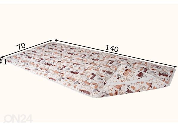 Hopp patjasuoja 70x140x1 cm mitat