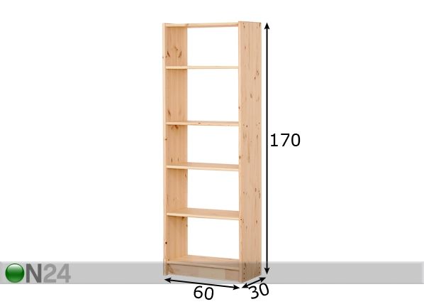 Hylly 60x170 cm mitat