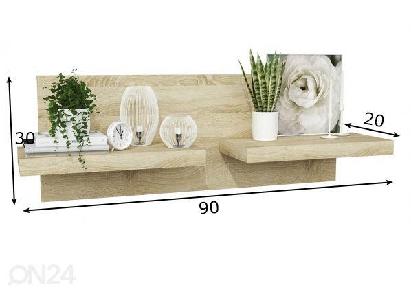 Hylly 90 cm mitat