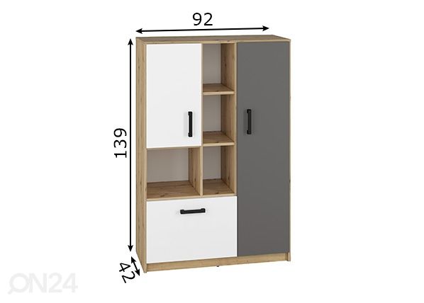 Hylly Firenze 92 cm mitat
