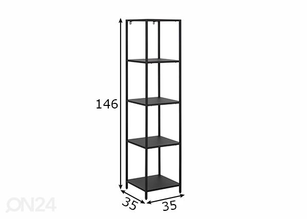 Hylly Newcastle mitat