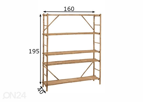 Hylly Tiki 160 cm mitat