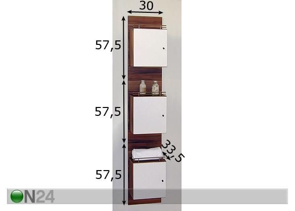 Hyllykaappi FABIO mitat