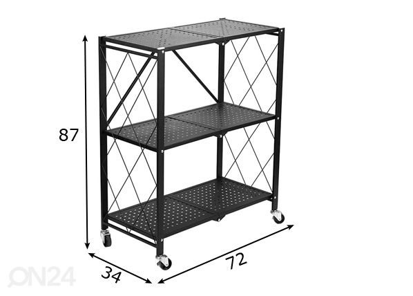 Hyllykkö 72 cm mitat