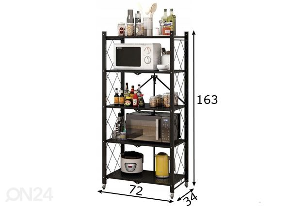 Hyllykkö 72 cm mitat
