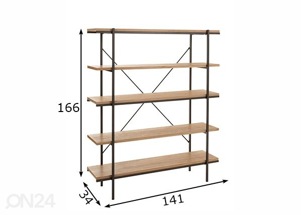 Hyllykkö Pared 141 cm mitat