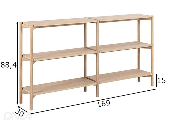 Hyllykkö Wood mitat