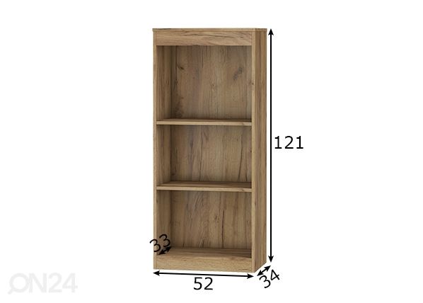 Hyllystö 52 cm mitat