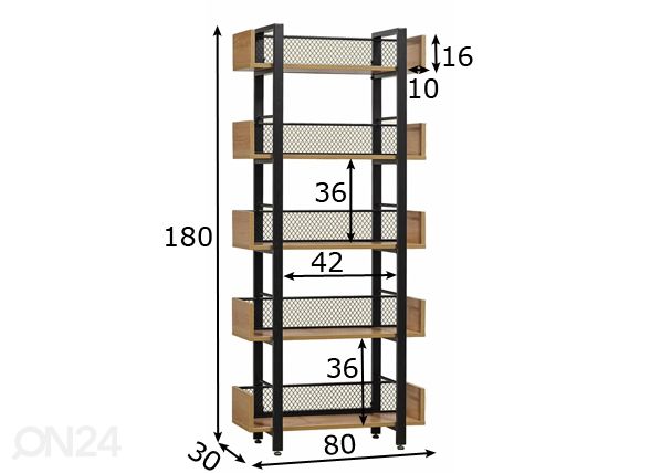 Hyllystö 80 cm mitat