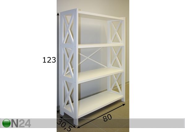 Hyllystö ALEXANDRA 123 cm mitat