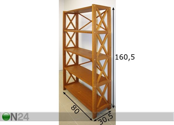 Hyllystö ALEXANDRA 160,5 cm mitat