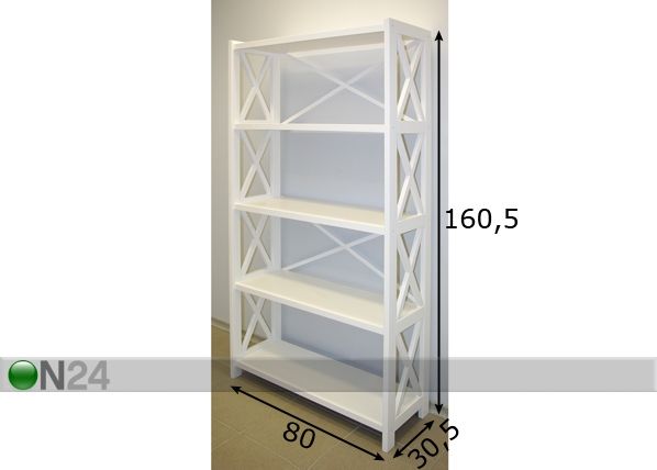 Hyllystö ALEXANDRA 160,5 cm mitat
