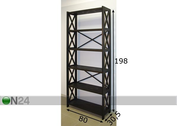 Hyllystö ALEXANDRA 198 cm mitat