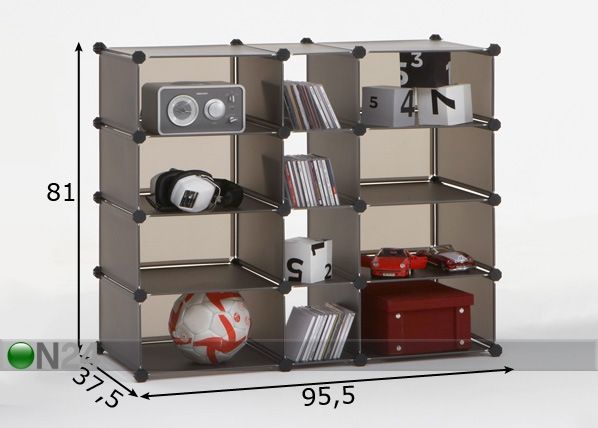 Hyllystö BOX 2 mitat