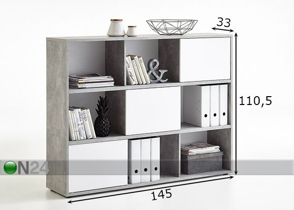 Hyllystö FUTURA 3 UP mitat